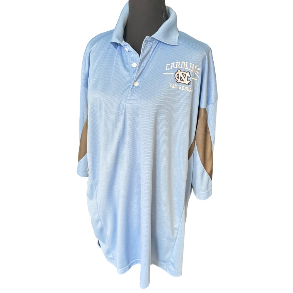 Carolina Tar Heels OVD Polo Shirt Mens 2XL Blue Gray Embroidered UNC
